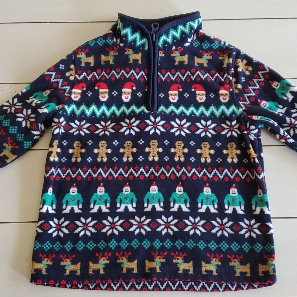 🎅❄🦌⛄ OshKosh B'gosh 2/4 zip fuzzy top 3T